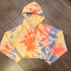 Upcycle X Anthropologie tie dye , cropped hoodie , size medium